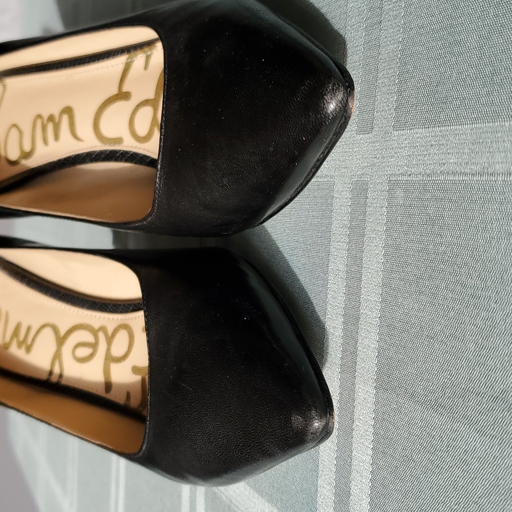 Sam Edelman Tristan Black Smooth Leather 3in High Heels, US size 9 - Picture 7 of 11